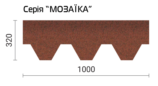 Битумная черепица Акваизол Мозаика