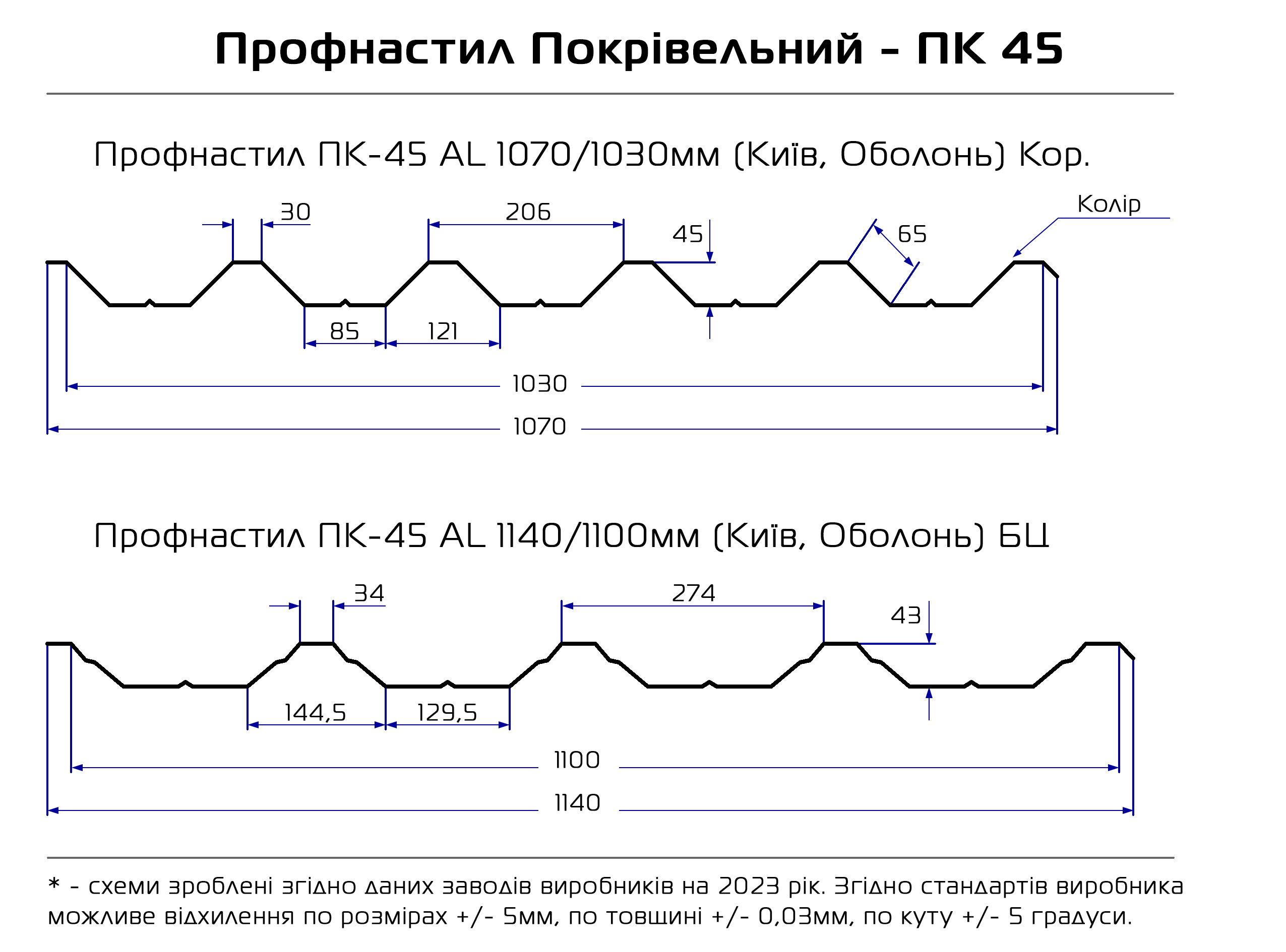 Профнастил Т-45