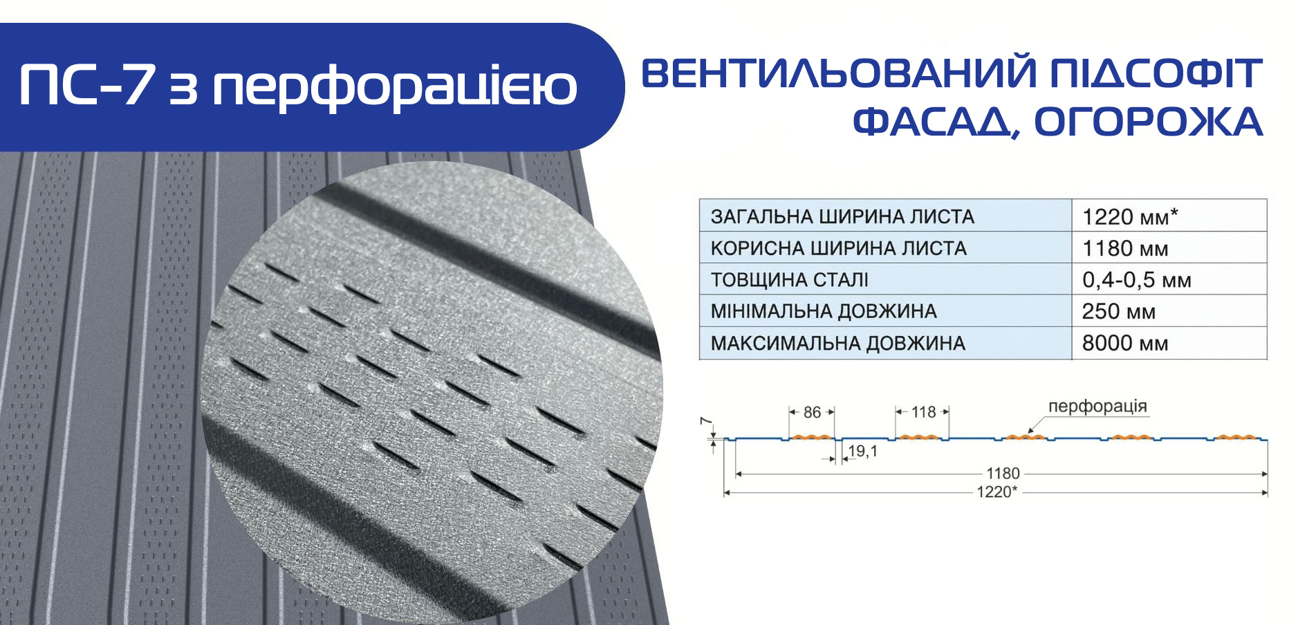 Перфорований профнастил