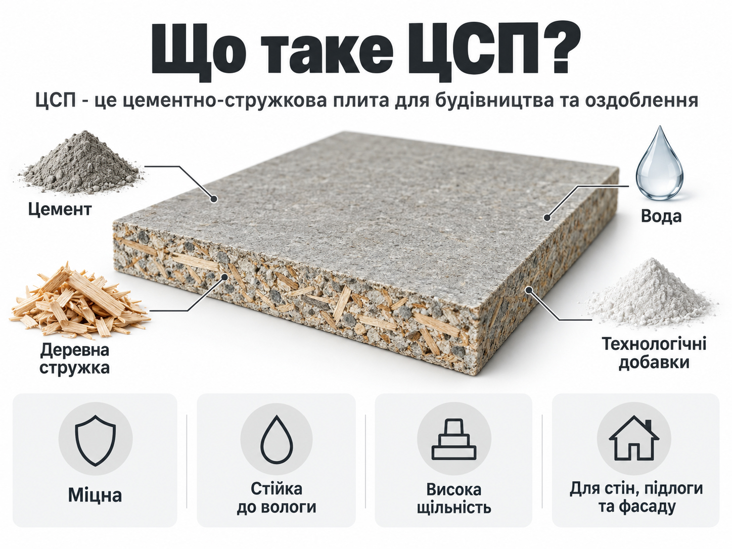 Що таке ЦСП плита