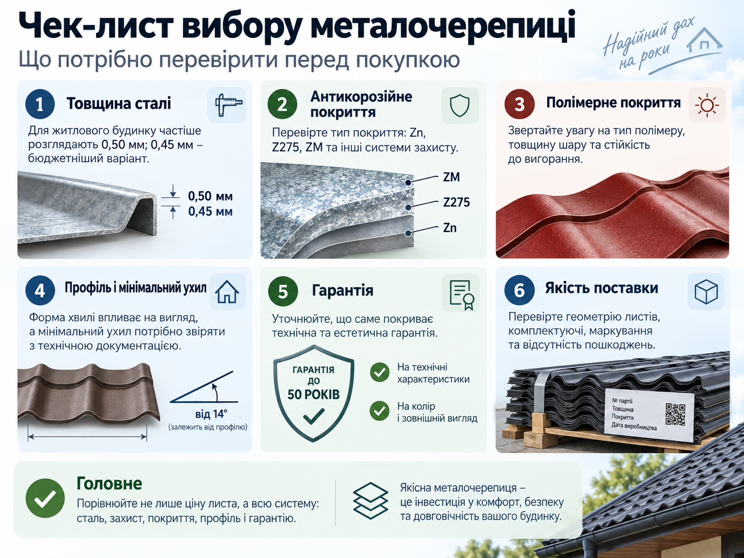 какую металлочерепицу выбрать